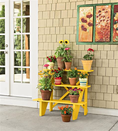 Make A Stair Riser Plant Stand Porch Plants Container Gardening Diy