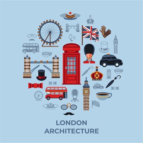 Iconos De Londres Vector Premium