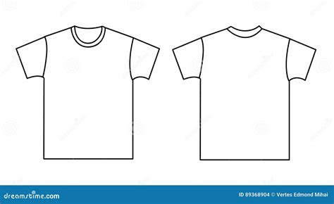 Blank T Shirt Template Vector Illustration 89368904