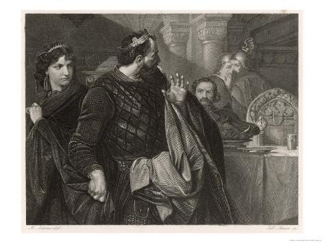 No matter how much she repents, the violence and death cannot be undone. Macbeth, He Alone Sees Banquo's Ghost at the Banquet Giclee Print by M. Adamo - AllPosters.co.uk