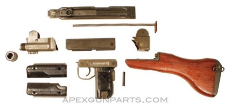 Uzi Parts Kit Wwooden Stock Includes Front Trunnion Good To Very Good