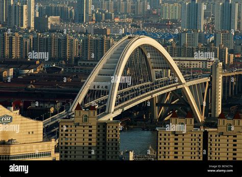 Lupu Bridge Shanghai China Stock Photo Alamy