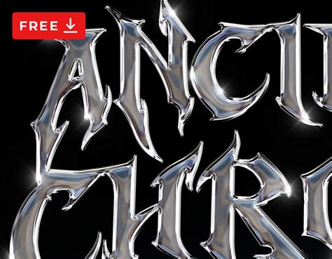 Free Psd Metal Chrome Text Effect On Behance Graphic Design