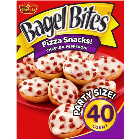 bagel bites cheese and pepperoni mini bagels value size shop entrees and sides at h e b