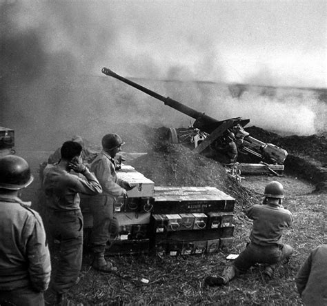 Gis Deploy Captured German 88mm Pak 4143 Field Gun Anti Tank Guns