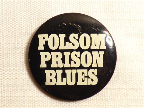 Rare Vintage 60s Johnny Cash Folsom Prison Blues Pin Button Badge