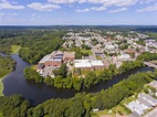 Cumberland Aerial View, Rhode Island, USA Stock Photo - Image of river ...