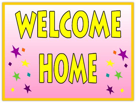 Welcome Home Signs Printable Printable Word Searches
