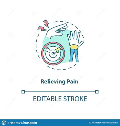 Relieve Pain Concept Icon Stock Vector Illustration Of Hand 201680894