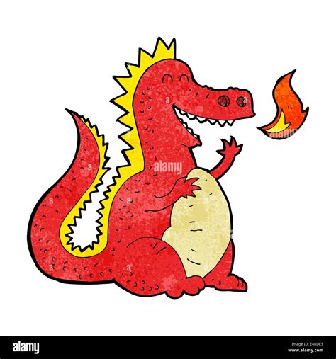 Cartoon Fire Breathing Dragon Stock Vector Image And Art Alamy