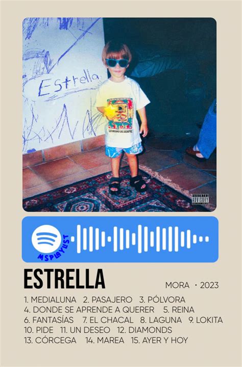 Mora Estrella Poster Album In 2023 Music Poster Album Covers Album