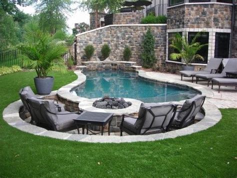 Fire Pit Near The Pool Love This Idea For The Home Pinterest