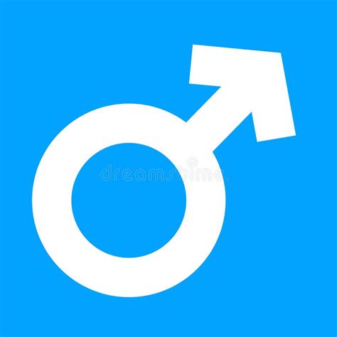 Male Symbol In Simple Outline Blue Color Design Male Sexual