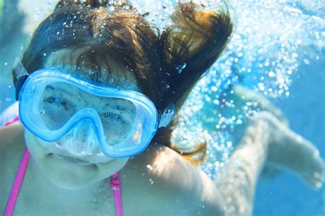 Little Child Underwater In The Swimming Pool Stock Photo Image Of