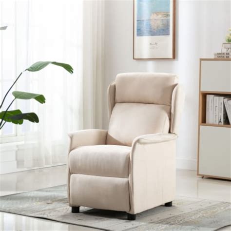 Vidaxl Massage Recliner Cream Fabric 1 Pcs Kroger