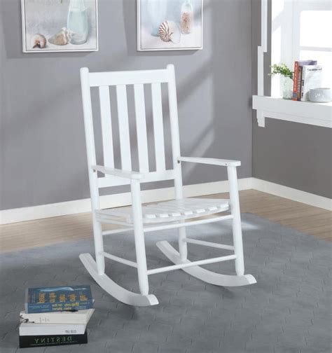 Annie Slat Back Wooden Rocking Chair White Direct Factory Furniture