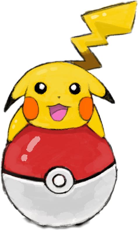 Pikachu Pokeball Pokemon Sticker By Jessicadawn9944