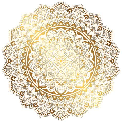 Luxury Gold Mandala Transparent Background Floral Islamic Vector Hd