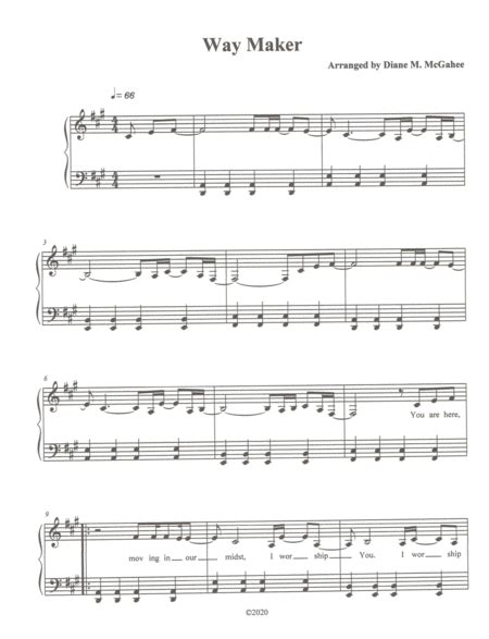 Way Maker Music Sheet Download