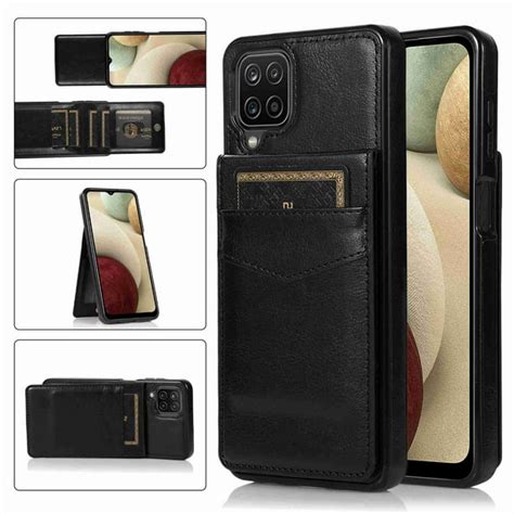 Dteck Back Wallet Phone Case For Samsung Galaxy A12 With Id And Credit