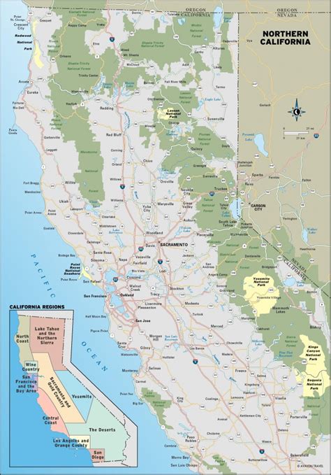 Detailed Map Of California West Coast Printable Maps