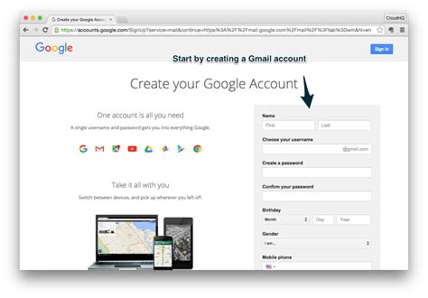 The create your google account window appears. How to Integrate Evernote With Gmail (And Why Real Estate ...
