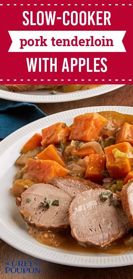 Clean and cut 1 pound of red potatoes into about 1 inch pieces. Slow-Cooker Pork Tenderloin with Apples - Slice up some ...