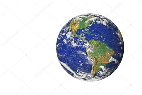 Planeta Azul Tierra Desde El Espacio Mostrando América Del Norte Y Del
