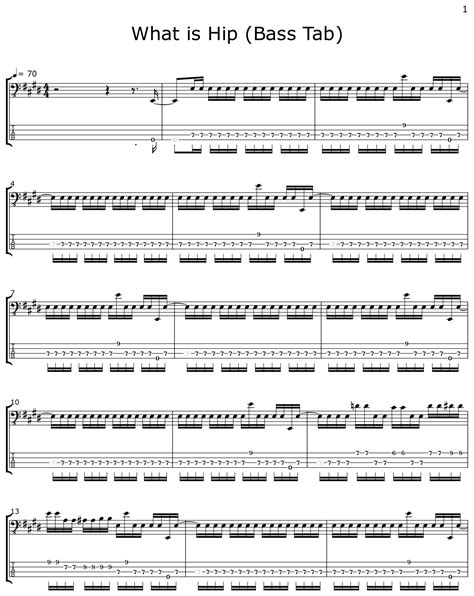 What Is Hip Bass Tab Sheet Music For Electric Bass