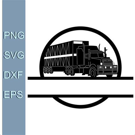 Truck Monogram Svg Dxf Png Eps Cutting Files For Laser Etsy