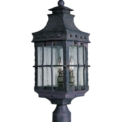 Maxim Nantucket Three Light 22 Inch Outdoor Post Light Country Forge