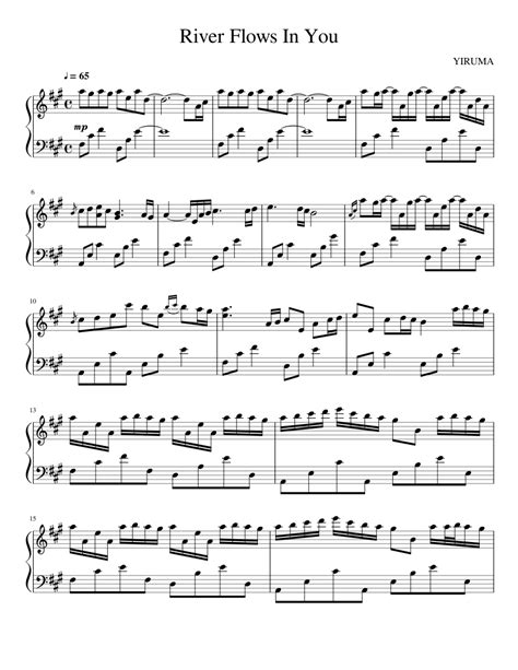 Sheet music app for ipad. River Flows In You sheet music for Piano download free in ...