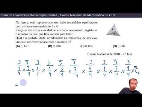 Item De Acontecimentos Independentes Exame Nacional De Matem Tica