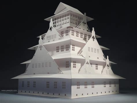 Origami Architecture Yees Job Via Paper Art Lustik