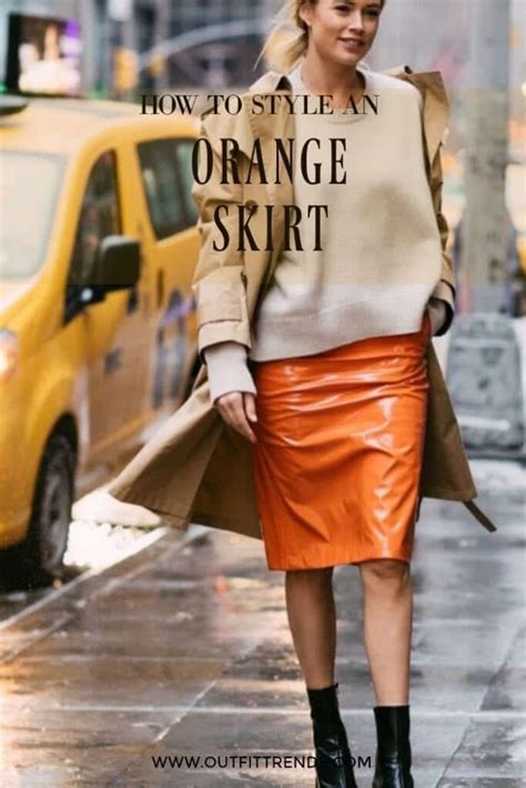 Orange Skirt Outfits 27 Ideas On How To Wear Orange Skirts