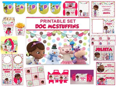 Instant Download Doc Mcstuffins Birthday Party Package Printable Set