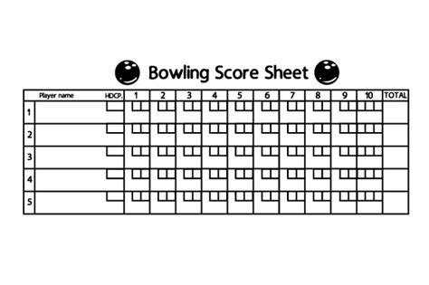 Bowling Score Sheet Svg Cut File By Creative Fabrica Crafts · Creative