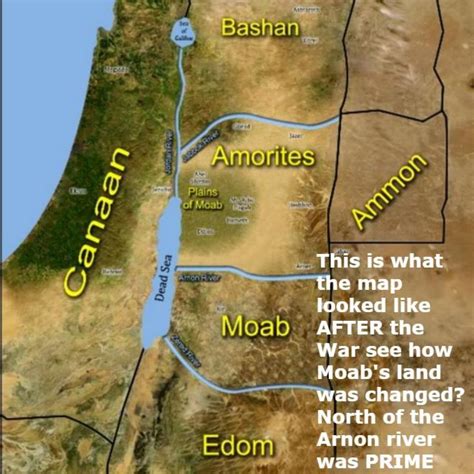 Moab Plains Map Citações Bíblicas Bíblico Citações