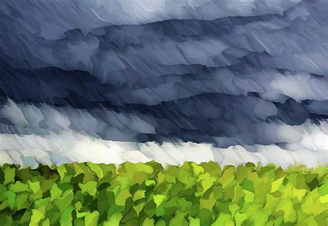 Storms Over Nature Abstract Realism Mixed Media By Georgiana Romanovna