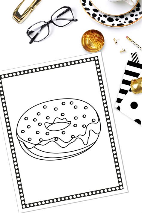 One of my favorite ways to use these donut coloring pages and make them a bit more interactive is to let the kids coloring in the donuts and then add a little glue and sprinkle on some. Donut Coloring pages Printable Doughnut coloring Pages ...