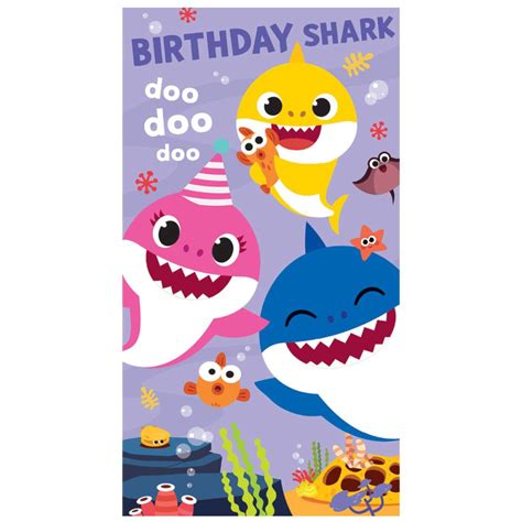 Birthday Shark Baby Shark Birthday Card Bs012 Character Brands