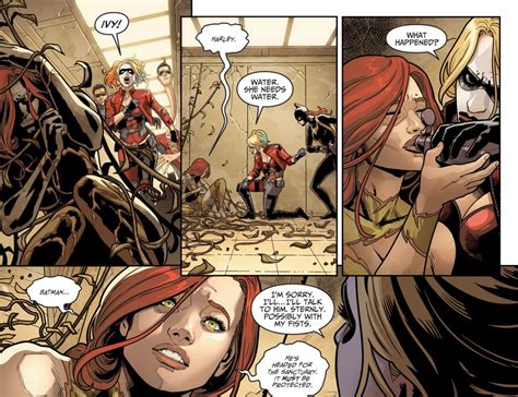 Harley Quinn Kisses Poison Ivy Injustice Ii Comicnewbies Poison