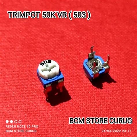 Jual 50k Ohm 503 Trimpot Trimmer Variable Vertical Resistor Vr Ae87