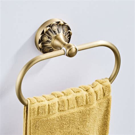 Antique Towel Ring Vintage Brass Luxury Bronze Bathroom Bath Towel