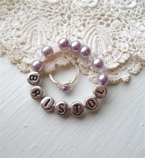 Newborn Bracelet Infant Jewelry Pearl Personalized Custom Name Etsy