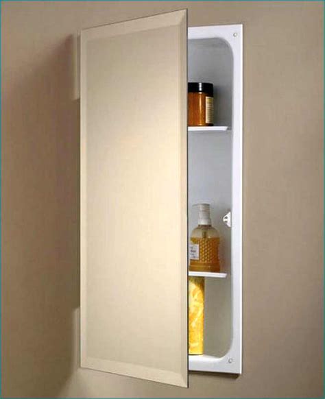 Depending on the thickness of your mirror, you may need to add thin hardboard to the back for support. Good Recessed Medicine Cabinet No Mirror - HomesFeed