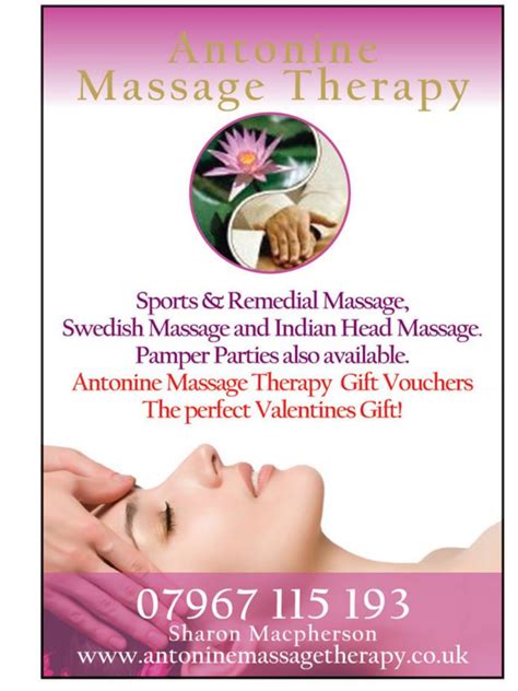 Antonine Massage Therapy Latest Advert In Core Cumbernauld Massage Therapy Remedial