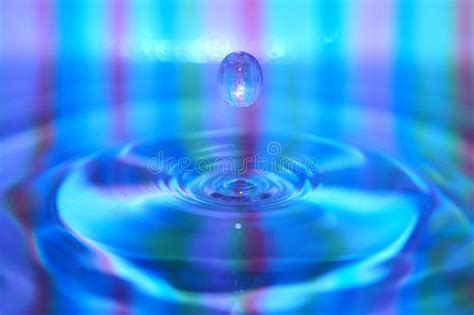 Colorful Water Drop Splash Artful Close Up Stock Image Image Of