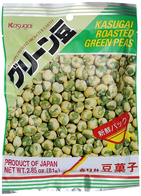 Amazon Com Kasugai Roasted Hot Wasabi Flavor Green Peas Japanese Import