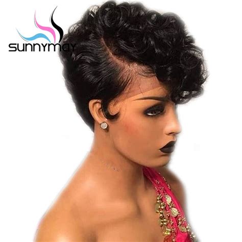 Sunnymay Short Human Hair Wig For Black Wome Pre Plucked Bob Wig Remy